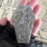 Finn Black Aura Druzy Coffin