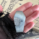 Grace Black Aura Druzy Coffin