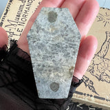 Artemis Black Aura Druzy Coffin