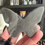 Alaunus Silver Sheen Obsidian Skull Death Moth