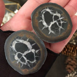 Ancient Wisdom Septarian Geode Pair