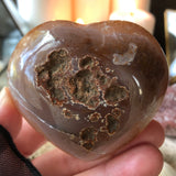 RARE Mystic Glow Peach Agate Quartz Heart
