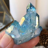 Aqua Aura Lowtide Quartz Cluster