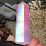 Angel Aura Tranquility Rose Quartz Point