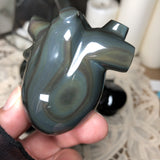 Rainbow Obsidian Anatomical Heart