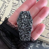 Grace Black Aura Druzy Coffin