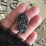 Cassiel Black Aura Druzy Coffin