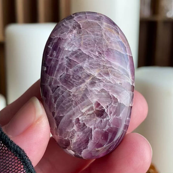 Lilac Dragon’s Egg Lepidolite Palm Stone