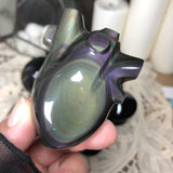 Rainbow Obsidian Anatomical Heart