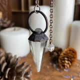 Lunar Quartz Pendulum with Moonstone