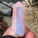 Angel Aura Tranquility Rose Quartz Point