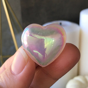 Angel Aura Soothing Rose Quartz Heart