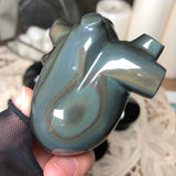 Rainbow Obsidian Anatomical Heart