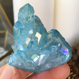 Aqua Aura Lowtide Quartz Cluster
