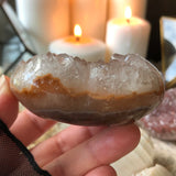 RARE Mystic Glow Peach Agate Quartz Heart