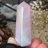 Angel Aura Tranquility Rose Quartz Point