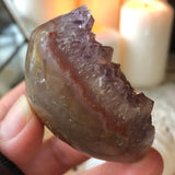 Dreamwork Pink and Lilac Amethyst Heart with Calcite