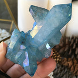 Aqua Aura Morning Mist Quartz Cluster