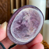 Lavender Ripple Lepidolite Palm Stone