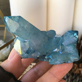 Aqua Aura Morning Mist Quartz Cluster
