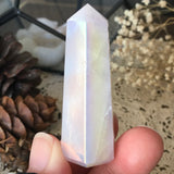 Angel Aura Dream Whisper Rose Quartz Point