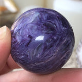 Cosmic Drift Charoite Sphere (AAA Grade)