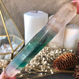 Double Terminated Banded Fluorite Point