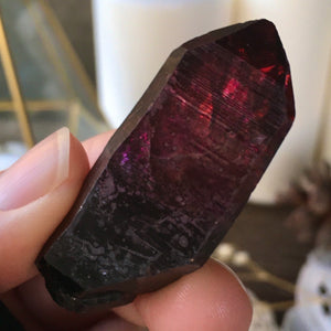 RARE Ruby Raven Hybrid Quartz Point