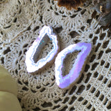Angel Aura Butterfly Wing Agate Geode Slices