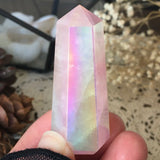 Angel Aura Tranquility Rose Quartz Point