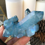 Aqua Aura Morning Mist Quartz Cluster