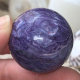 Cosmic Drift Charoite Sphere (AAA Grade)