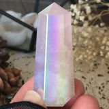Angel Aura Tranquility Rose Quartz Point