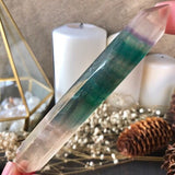 Double Terminated Banded Fluorite Point