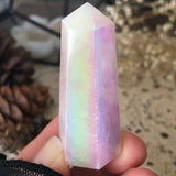 Angel Aura Dream Whisper Rose Quartz Point