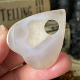 Blue Lace Agate Druzy Planchette