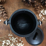 4” Triple Moon Cast Iron Cauldron DISCOUNTED