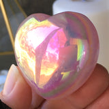 Angel Aura Calming Rose Quartz Heart