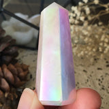 Angel Aura Dream Whisper Rose Quartz Point