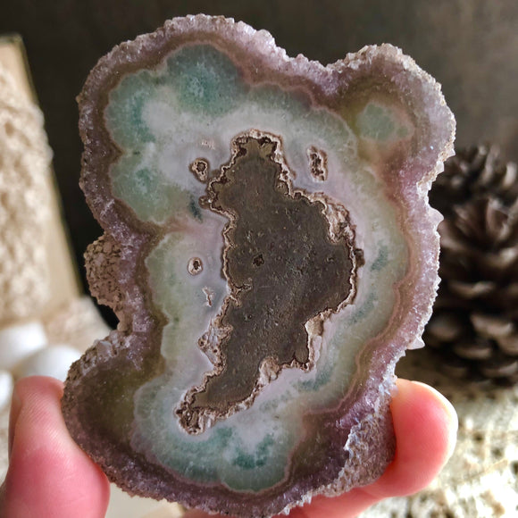 Large Amethyst Stalactite Slice